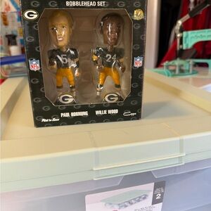 Green Bay Packers Paul Hornung & Willie Wood Bobblehead Set - Green & Gold
